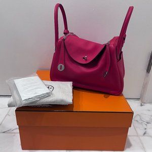 Hermes Lindy Shoulder Bag Hand Bag Calfskin Leather
